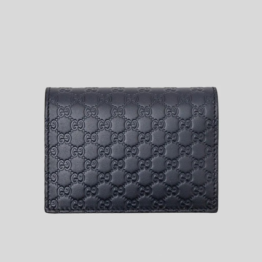 Gucci Interlocking Gg Card Case In Navy New In Box